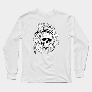 Skull and Leaves Long Sleeve T-Shirt